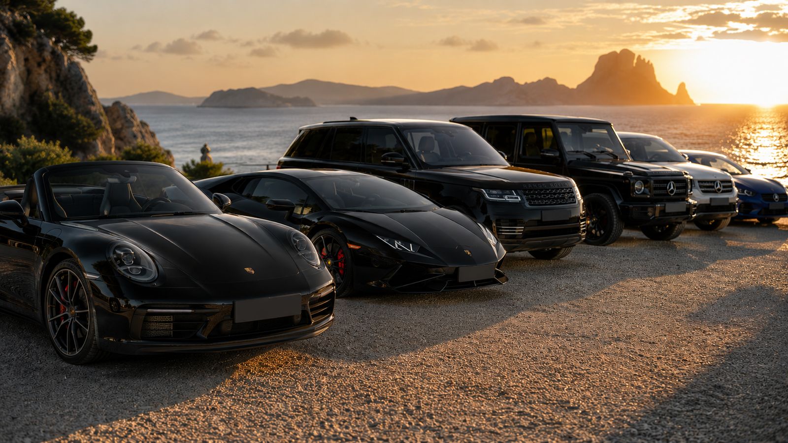 Ibiza luxury fleet sunset